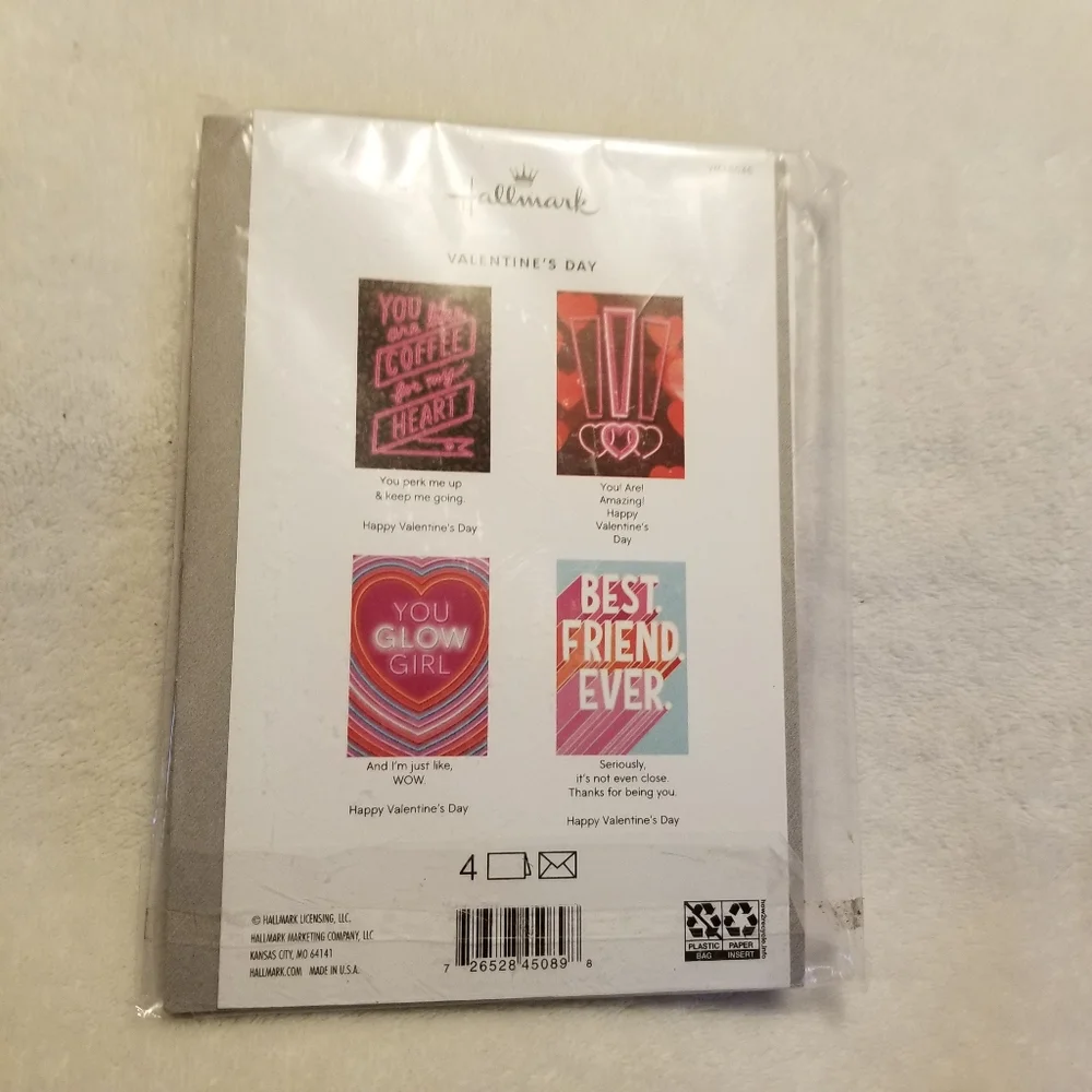 Hallmark New Assorted Valentine's Day Cards Lot of 8 New Different Cards